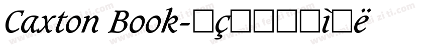 Caxton Book字体转换